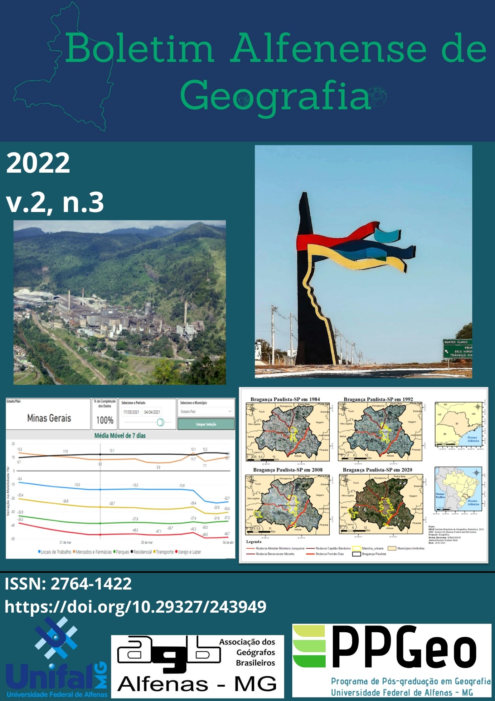					View Vol. 2 No. 3 (2022): Boletim Alfenense de Geografia
				