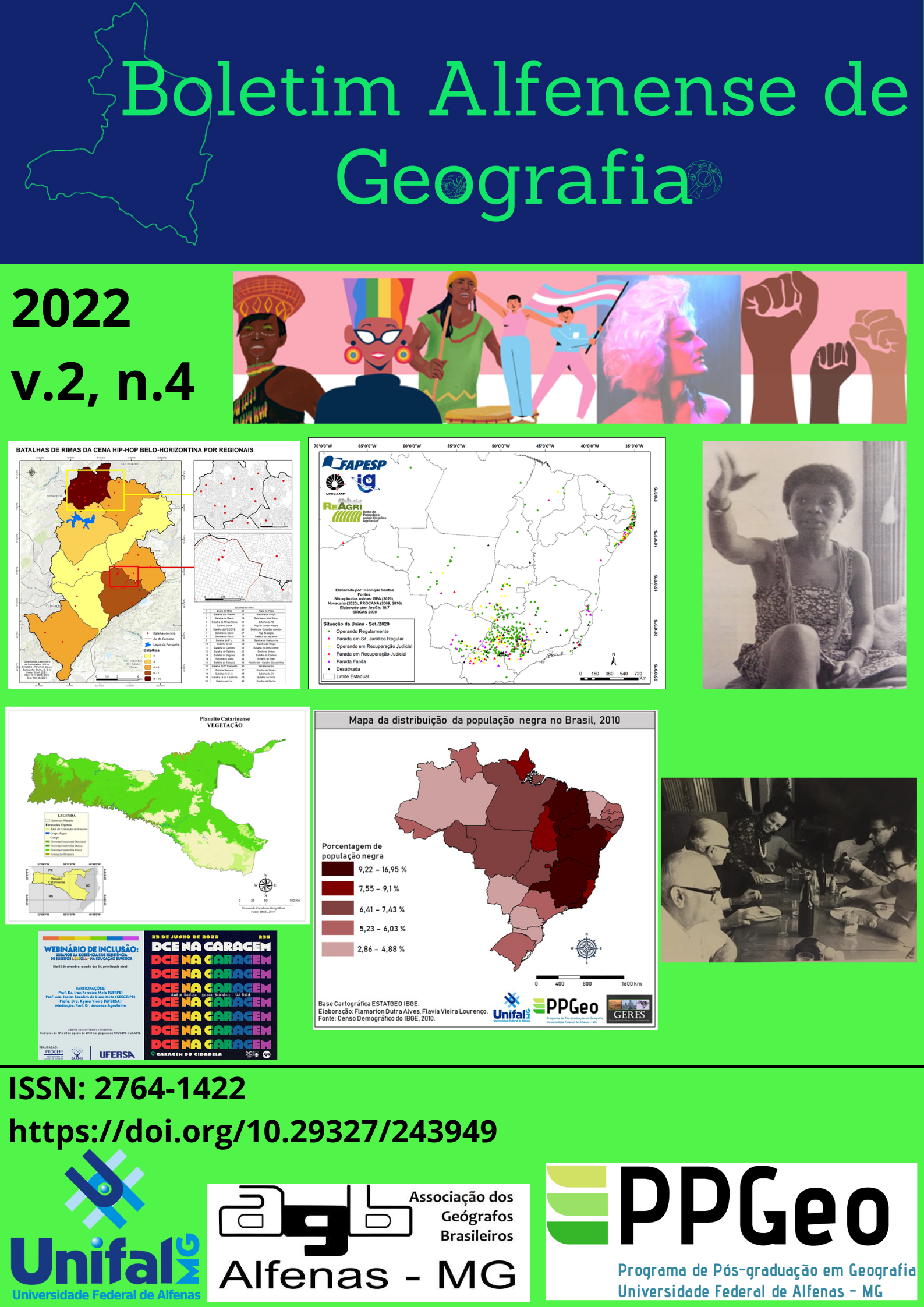 					View Vol. 2 No. 4 (2022): Boletim Alfenense de Geografia
				